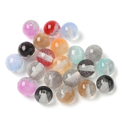 Two Tone Resin Beads RESI-Q025-02C-1