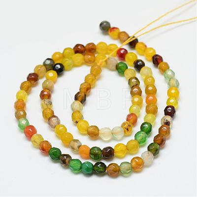 Natural Agate Bead Strands G-R344-4mm-43-1