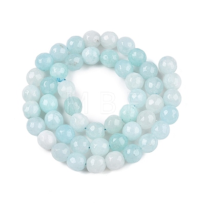 Natural White Jade Bead Strands G-R346-6mm-17-1