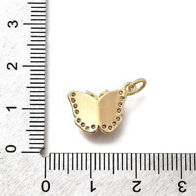 Brass Micro Pave Cubic Zirconia Pendants KK-Q043-03G-1