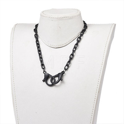 Personalized ABS Plastic Cable Chain Necklaces X-NJEW-JN02849-01-1