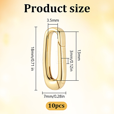 Brass Spring Gate Rings KK-WH0816-056G-1