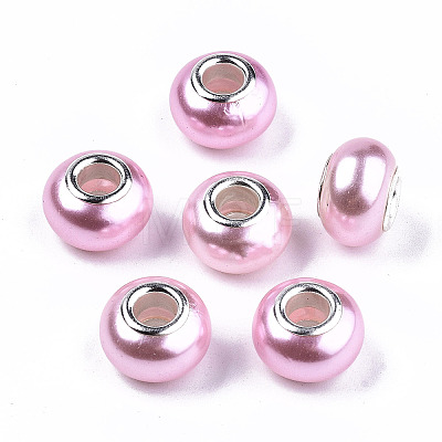 Imitation Pearl Style Resin European Beads RPDL-T003-001H-1