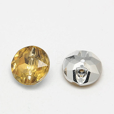 Taiwan Acrylic Rhinestone Buttons BUTT-F020-18mm-30-1