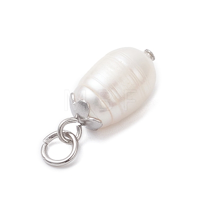 Natural Pearl Pendants PALLOY-JF04618-1