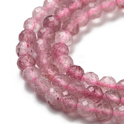 Natural Strawberry Quartz Beads Strands X-G-G140-A03-03-1