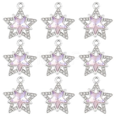 10Pcs Glass Pendants GLAA-YW0004-64A-05-1