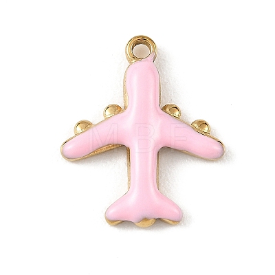 304 Stainless Steel Enamel Pendants STAS-G395-02G-01-1