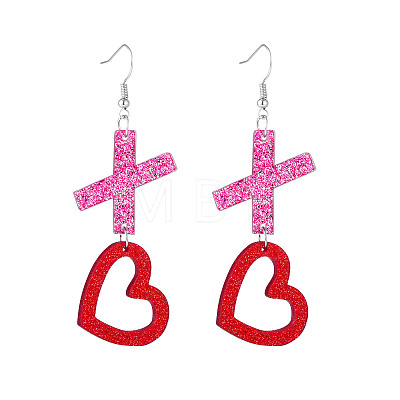 Valentine's Day Acrylic Dangle Earrings FS-WGB34A3-06-1