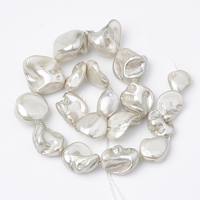 Shell Pearl Beads Strands X-BSHE-Q031-15G-1