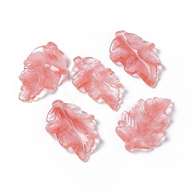 Cherry Quartz Glass Pendants G-I336-01-29-1