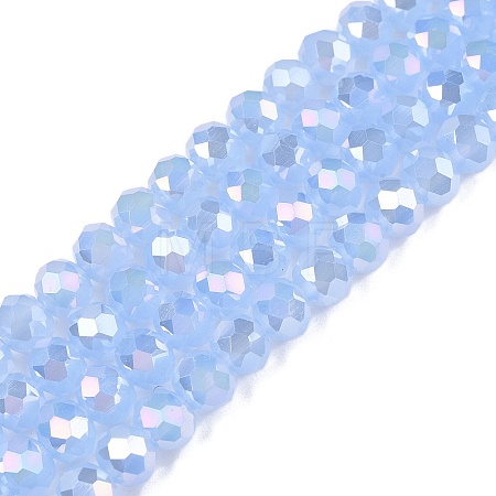 Electroplate Glass Beads Strands EGLA-A044-J6mm-B03-1