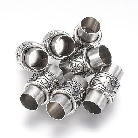 304 Stainless Steel Magnetic Clasps with Glue-in Ends STAS-F123-05AS-1