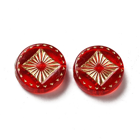Transparent Plating Acrylic Beads X-OACR-L013-034A-1