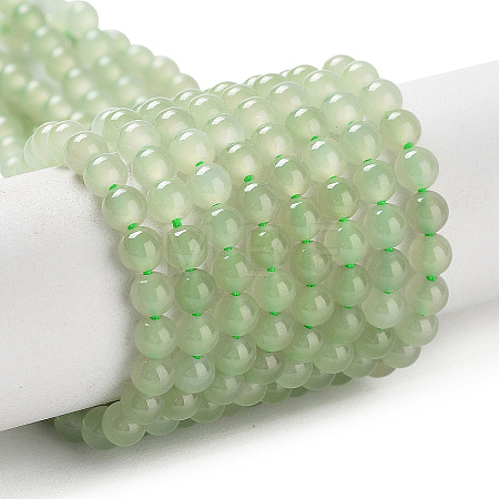 Natural Nephrite Jade/Hetian Jade Beads Strands G-NH0005-030A-1