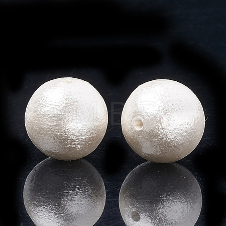 Compressed Cotton Pearl Beads WOVE-S114-10mm-13-1