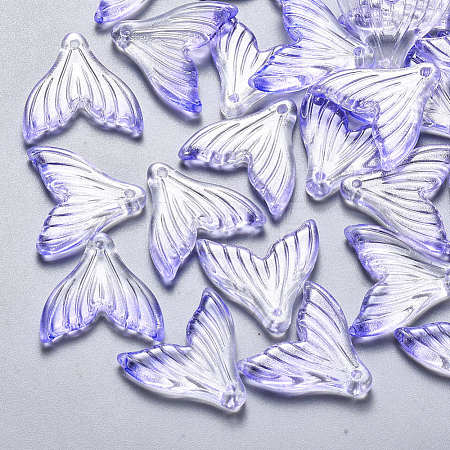 Transparent Spray Painted Glass Pendants GLAA-S190-009A-01-1