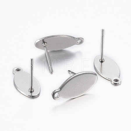 Non-Tarnish 304 Stainless Steel Stud Earring Findings STAS-K154-65P-1