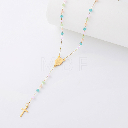 Vintage Resin Rosary Bead Necklaces BR3351-5-1