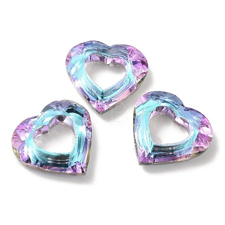 Electroplated Glass Pendants EGLA-O008-01A-1