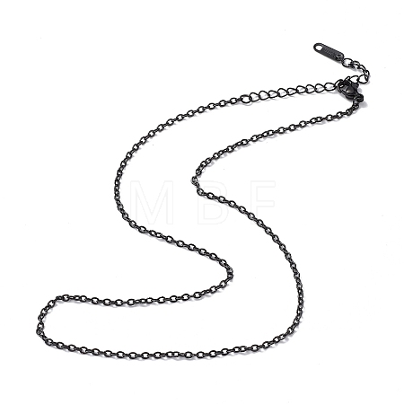 304 Stainless Steel Cable Chain Necklace for Men Women NJEW-K245-025E-1