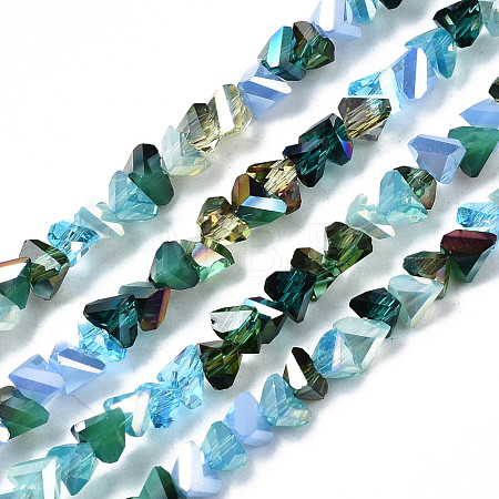 Electroplate Glass Beads Strands EGLA-N002-06C-1