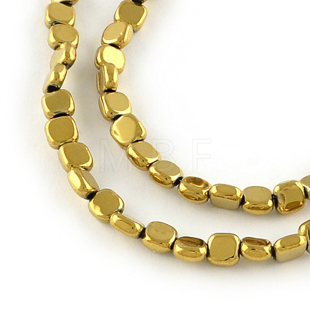 Electroplated Non-magnetic Synthetic Hematite Beads Strands X-G-R259-51G-1