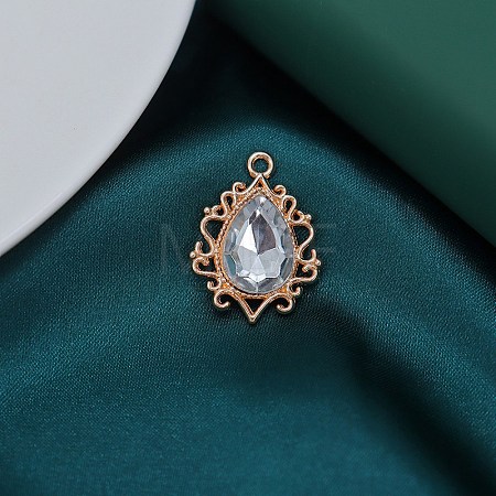 Glass Rhinestone Pendants FIND-WH0021-90KCG-03-1