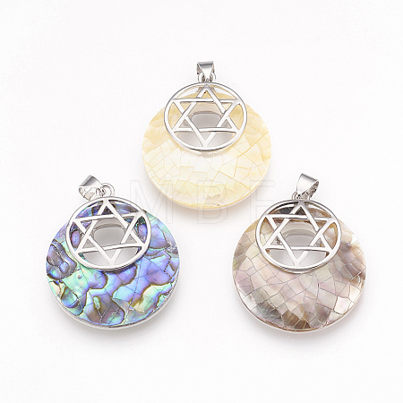 Shell Pendants KK-F751-G-1