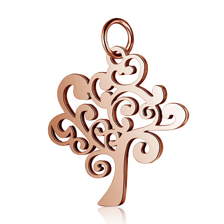 304 Stainless Steel Pendants STAS-S105-T517R-1