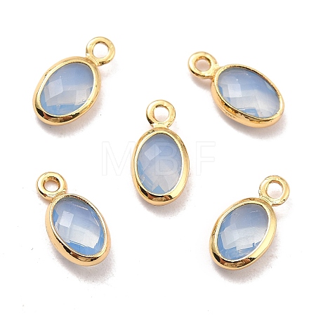 Eco-Friendly Brass with Glass Pendants X-KK-K268-01J-1