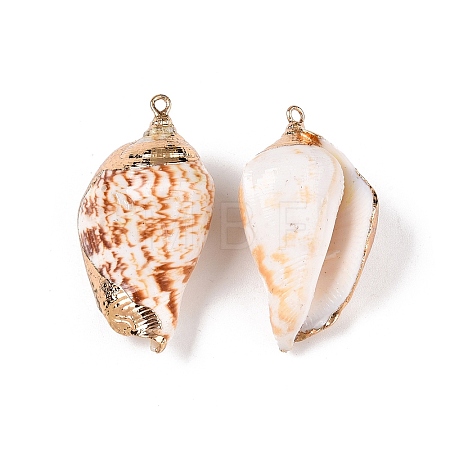 Natural Sea Shell Pendants SSHEL-N038-31-1