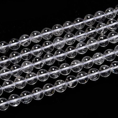 Natural Quartz Crystal Beads Strands G-H236-05A-8mm-1