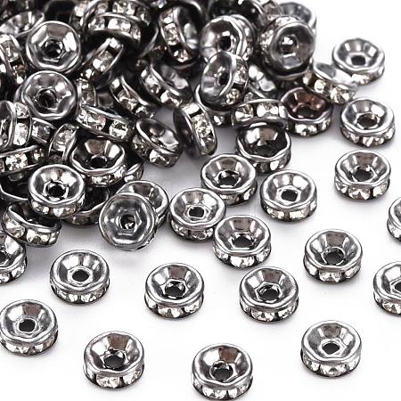 Iron Grade A Crystal Rhinestone Spacer Beads RB-A010-6MM-B-1
