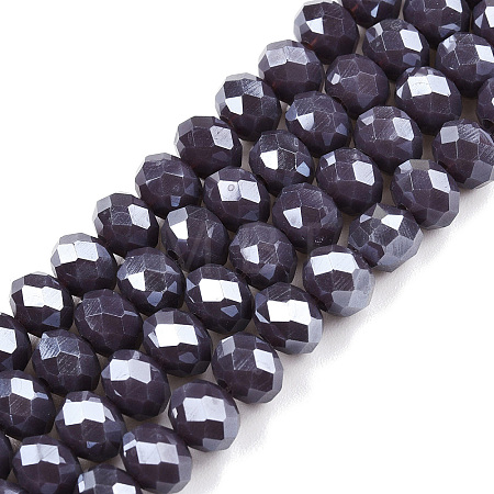 Electroplate Glass Beads Strands EGLA-A044-P6mm-A11-1