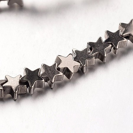 Electroplate Non-magnetic Synthetic Hematite Bead Strands G-F300-24A-06-1
