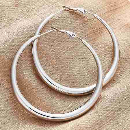 304 Stainless Steel Hoop Earrings EJEW-Z093-01P-01-1