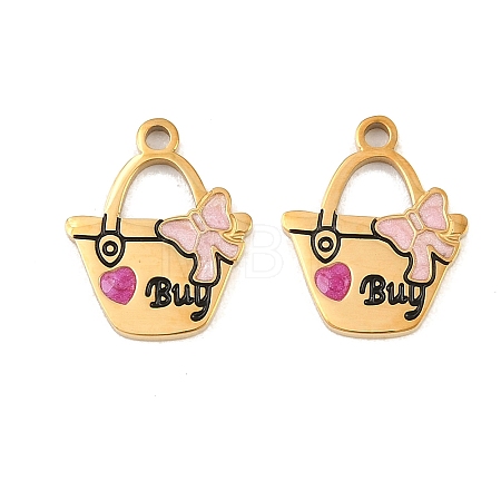 304 Stainless Steel with Enamel Pendants SA-CBAA937-10A-G-1