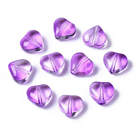 Transparent Spray Painted Glass Beads LS-GGLA-S054-012A-01-1
