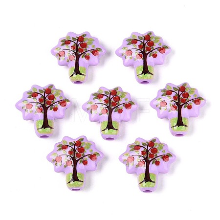 Printed Opaque Acrylic Beads OACR-N152-11A-1