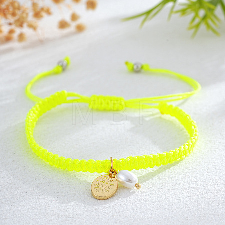 Brass & Imitation Pearl Charm Bracelets PJ9657-3-1