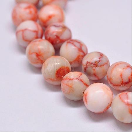 Natural Red Netstone Beads Strands G-F352-6mm-1