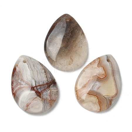 Natural Mexican Agate Pendants G-Z071-03E-1