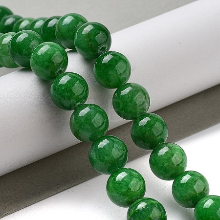 Natural Mashan Jade Round Beads Strands X-G-D263-10mm-XS13-1