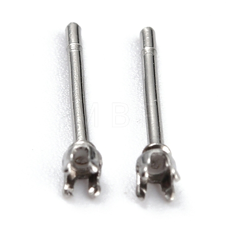 Non-Tarnish 304 Stainless Steel Stud Earring Settings X-STAS-B004-05P-E-1