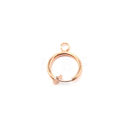 Brass Clip-on Hoop Earring Findings KK-WH0047-02C-1