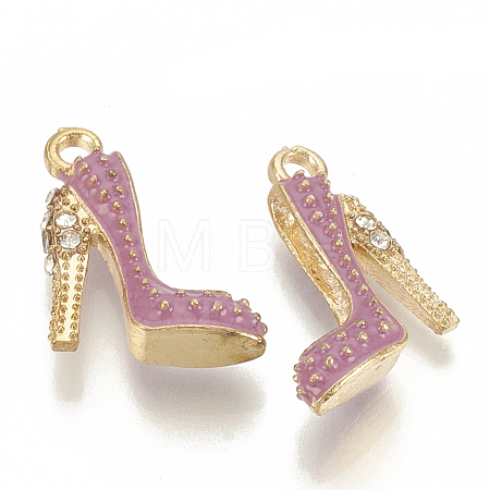 Alloy Enamel Stilettos Pendants X-ENAM-S115-042B-1