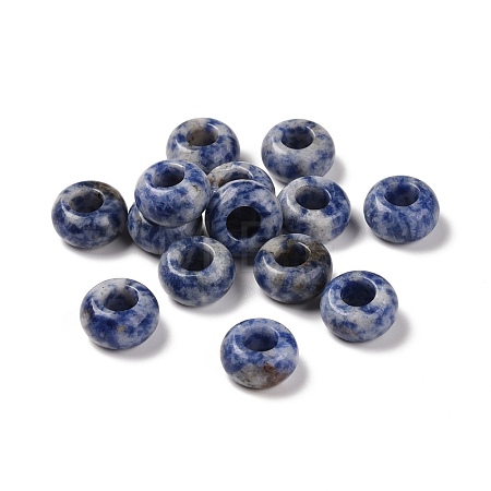 Natural Blue Spot Jasper European Beads G-G740-14x8mm-32-1