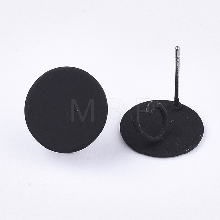 Spray Painted Iron Stud Earring Findings IFIN-S703-16A-1