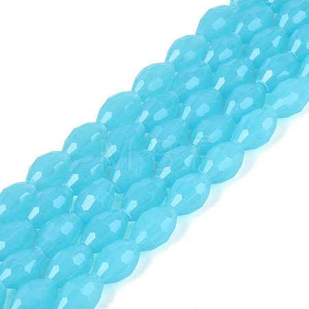Imitation Jade Glass Beads Strands GLAA-N071-01A-B04-1